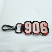 906 Faux Leather Key Chain