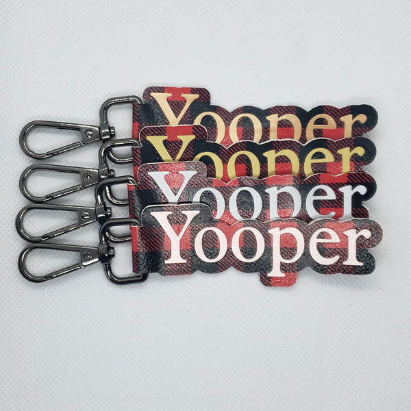 Yooper Faux Leather Keychain