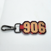 906 Faux Leather Key Chain