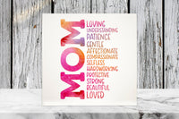 Mom 4"x4" Sublimated Ceramic Tile